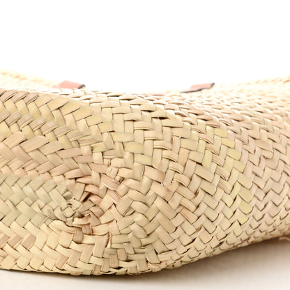 Celine Raffia Calfskin Triomphe Medium Panier Tan 9 of 9