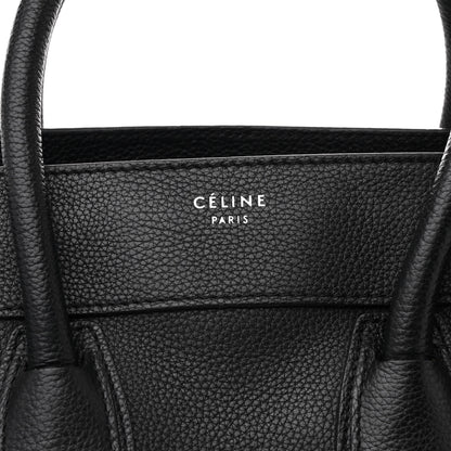 Celine Drummed Calfskin Mini Luggage Black 8 of 11