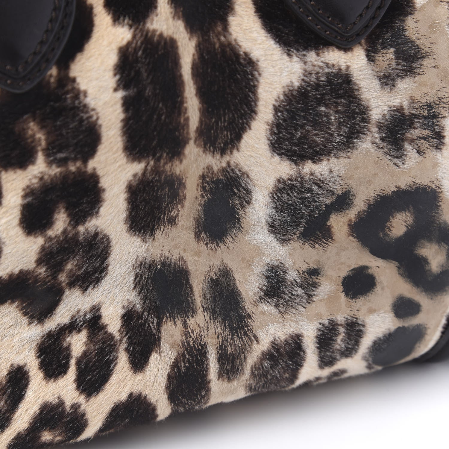 Celine Leopard Pony Hair Mini Luggage Brown 12 of 18
