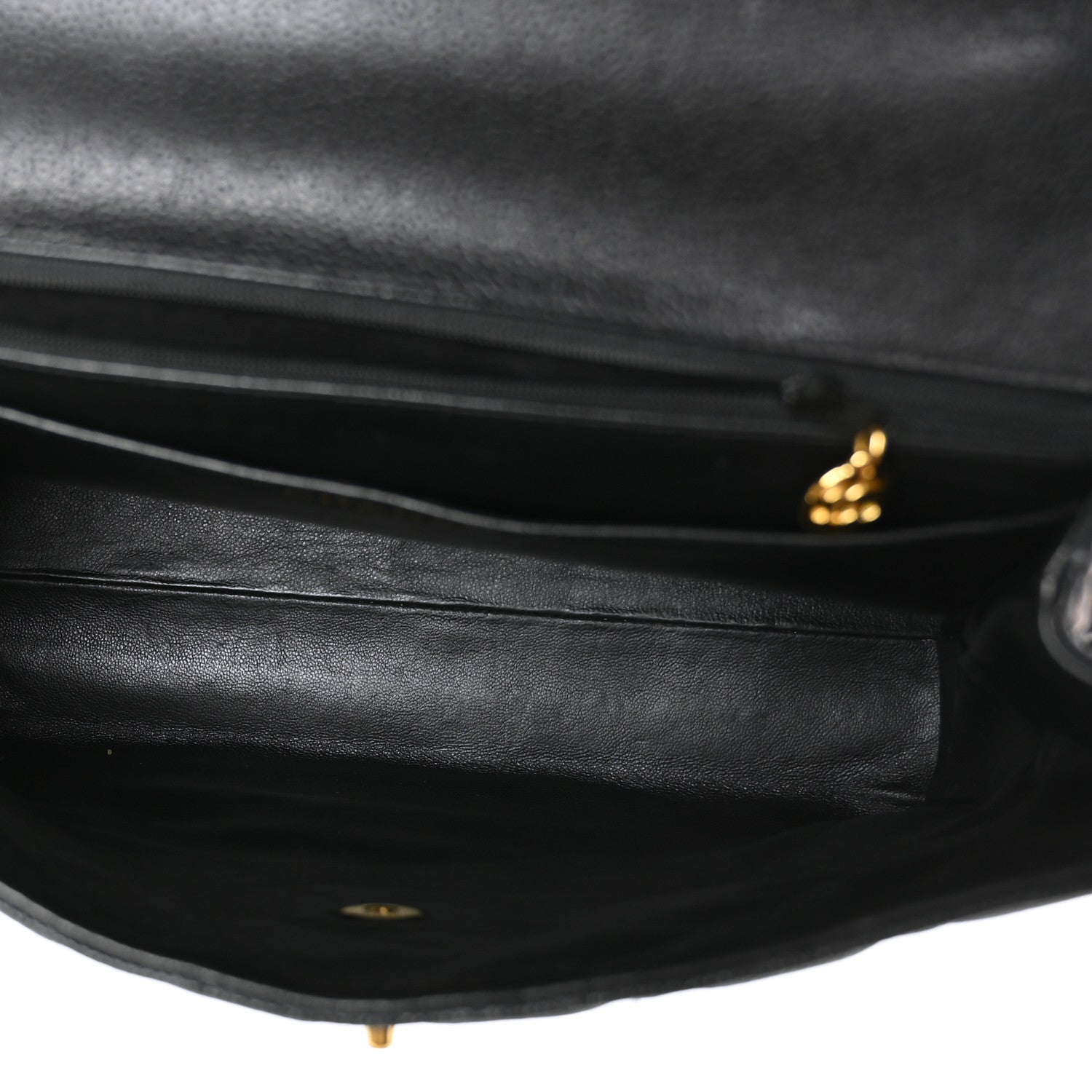 Chanel Caviar Quilted Jumbo Kelly Flap Black 7 of 10