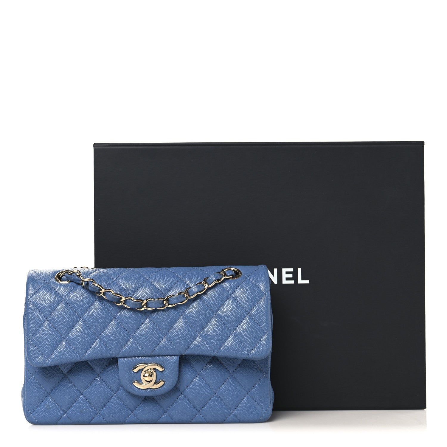 Chanel Caviar Quilted Small Double Flap Blue 1768925 – FASHIONPHILE