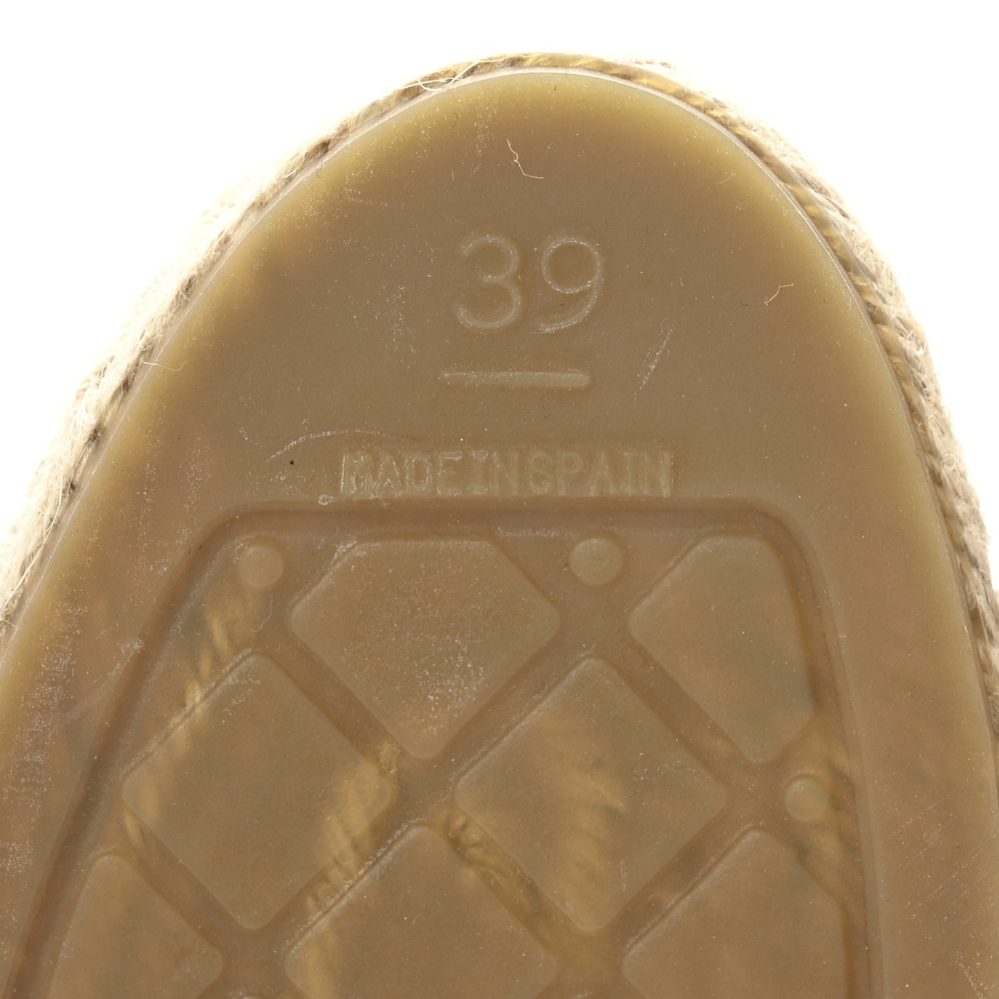 Canvas Grosgrain CC Espadrilles 39 Light Green Black