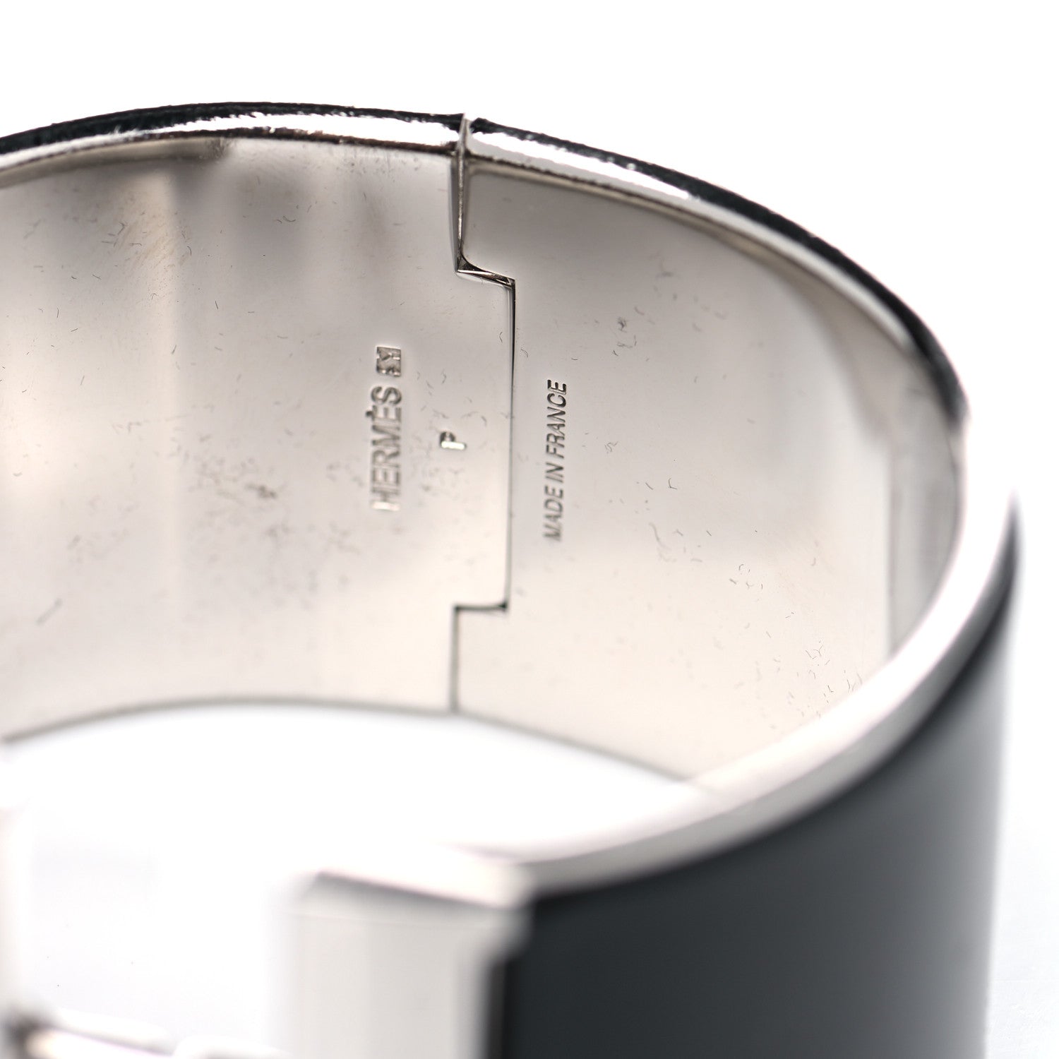 Hermes Enamel Extra Wide Clic Clac H Bracelet PM Black 4 of 6