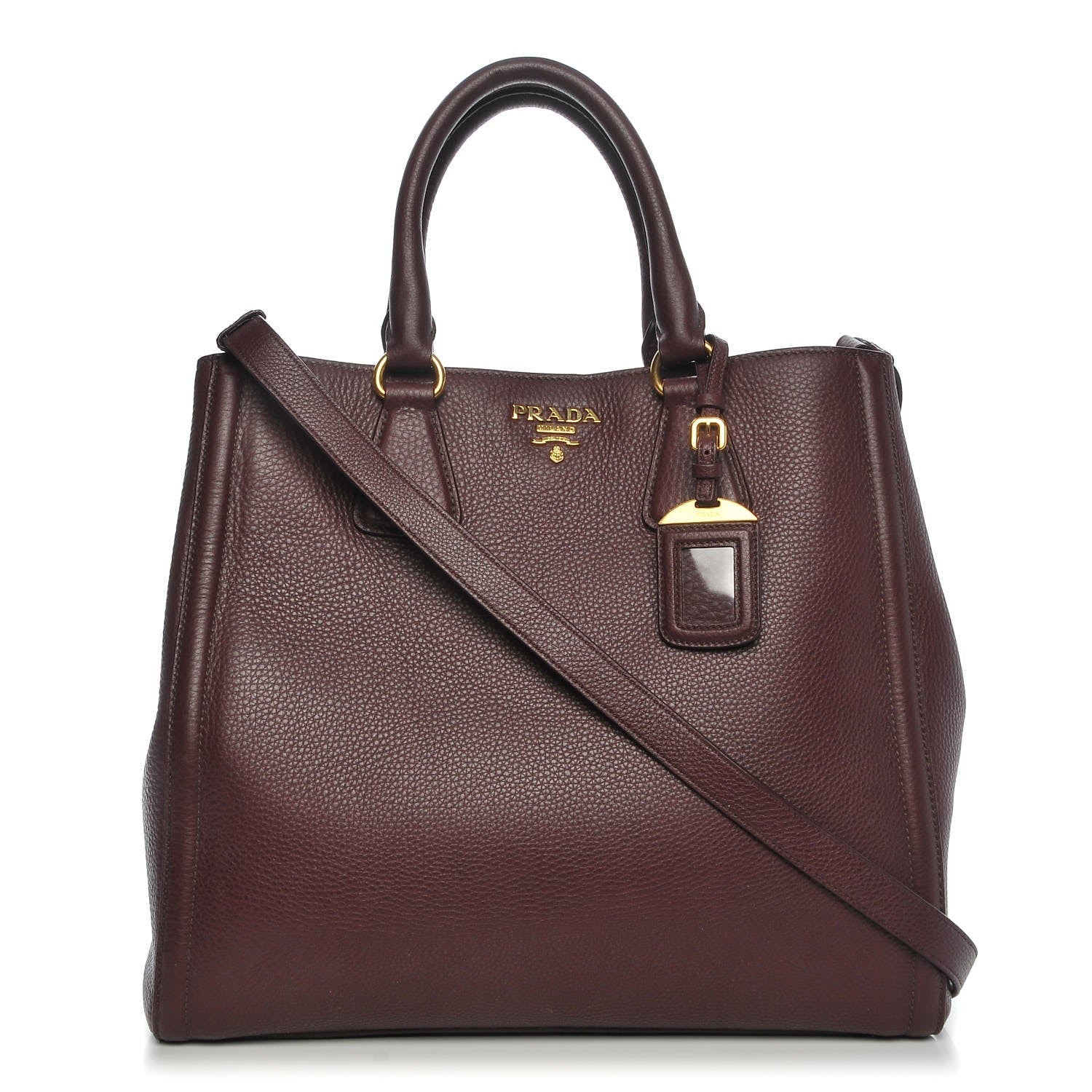 Prada Vitello Daino Tote Granato 1 of 8