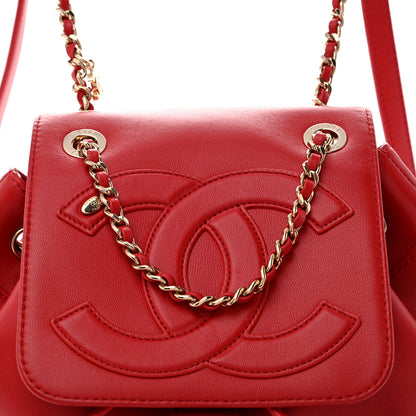 Chanel Lambskin CC Mania Backpack Red 8 of 13