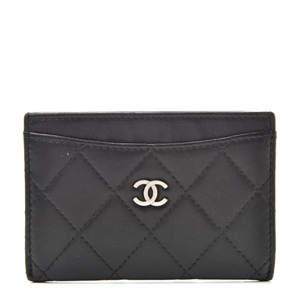 Chanel Lambskin Quilted Card Holder Black 1 of 9