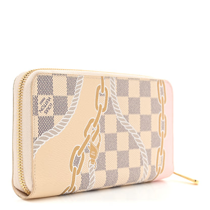 Louis Vuitton Damier Azur Nautical Zippy Wallet Gold 3 of 7