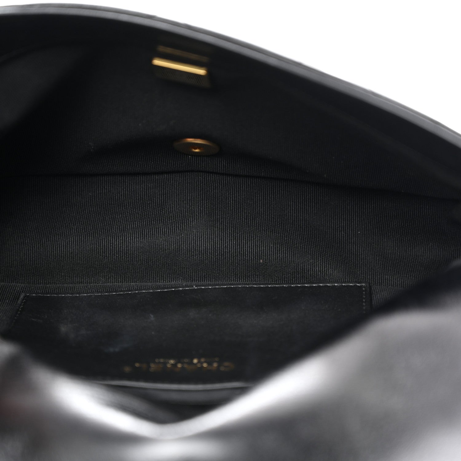 Chanel Shiny Lambskin Quilted Chain Around Flap Bag Black 5 of 10