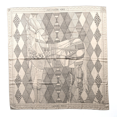 Cashmere Silk Patchwork Horse Shawl 140 Naturel Ebene