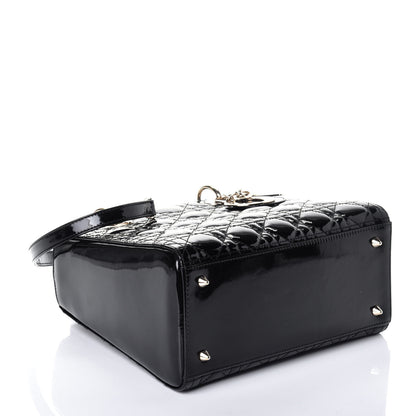 Christian Dior Patent Cannage Medium Lady Dior Black 5 of 9