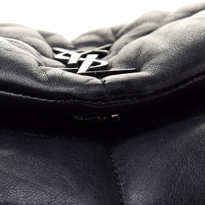 Saint Laurent Lambskin Quilted Toy Loulou Puffer Monogram Chain Satchel Black 16 of 16