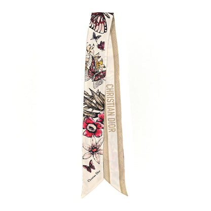 Christian Dior Silk Hibiscus Mitzah Scarf Multicolor 2 of 3