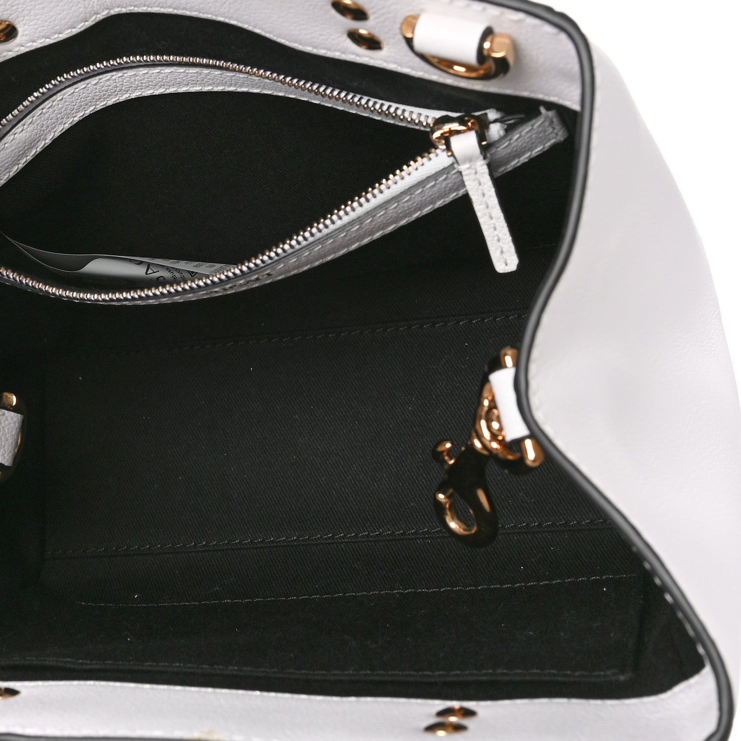 Versace Grained Calfskin Small La Medusa Chain Tote White 5 of 9