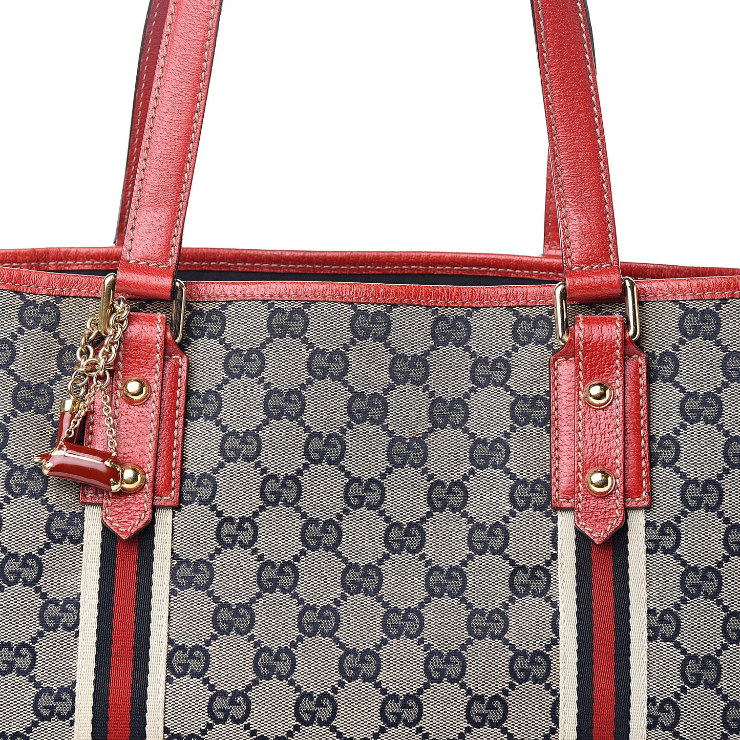 Monogram Large Jolicoeur Tote Navy Red