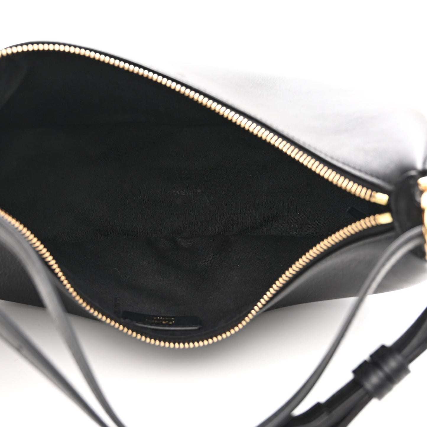 Vitello Grace Matte Small Fendigraphy Hobo Bag Black