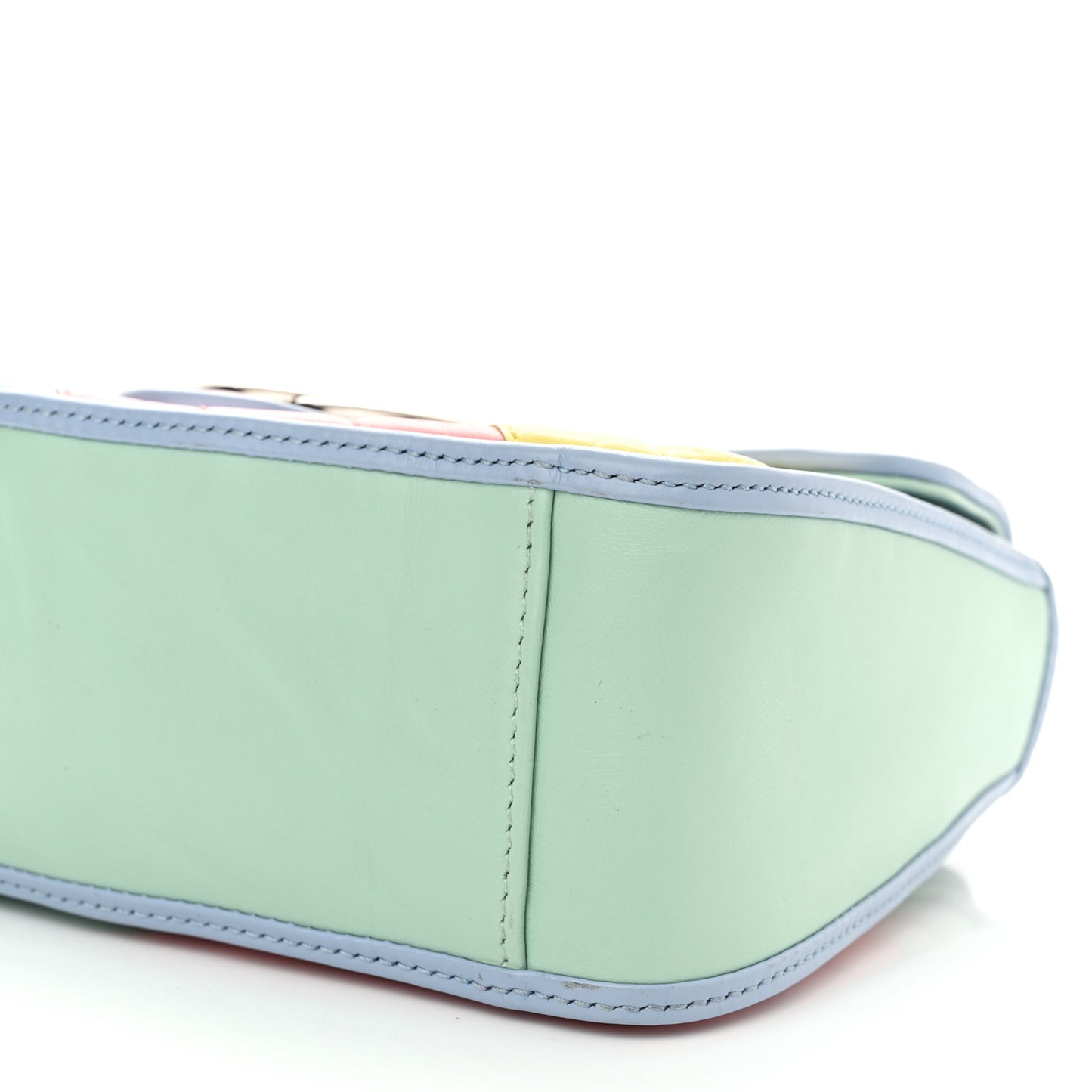 Calfskin Matelasse Diagonal Mini GG Marmont Top Handle Shoulder Bag Multicolor Pastel
