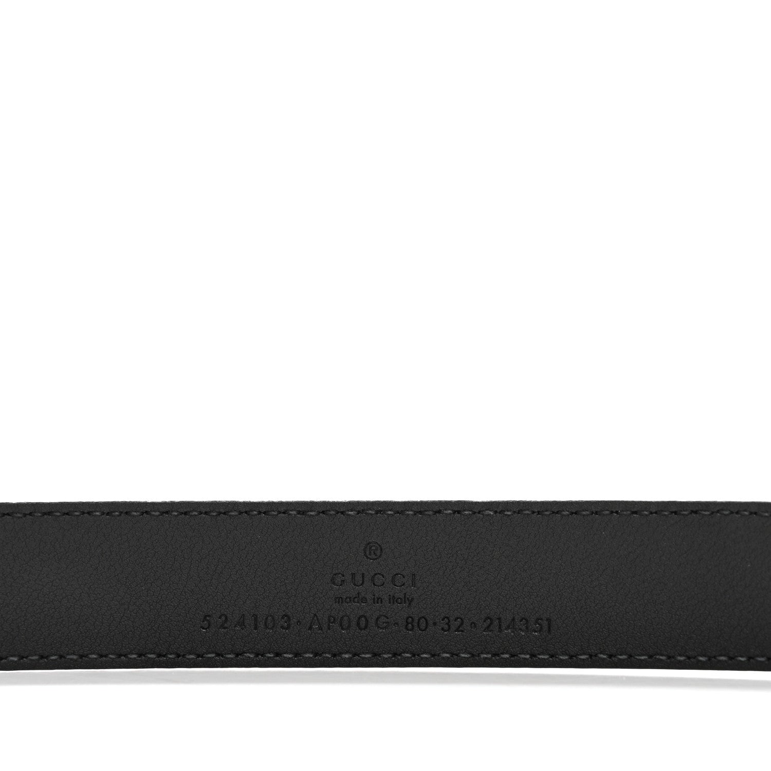 Gucci Moon Calfskin Torchon Double G 25mm Belt 80 32 Black 3 of 6