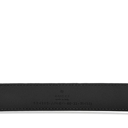 Gucci Moon Calfskin Torchon Double G 25mm Belt 80 32 Black 3 of 6