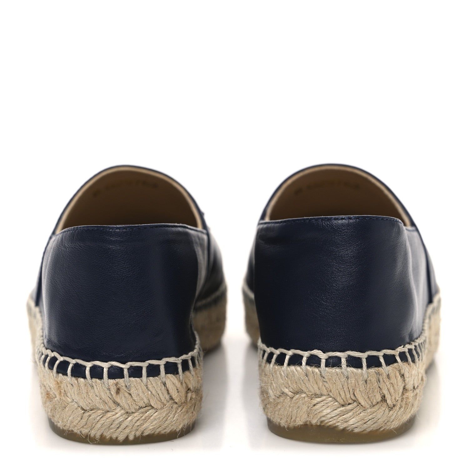 Chanel Lambskin CC Espadrilles 36 Navy Black 6 of 11