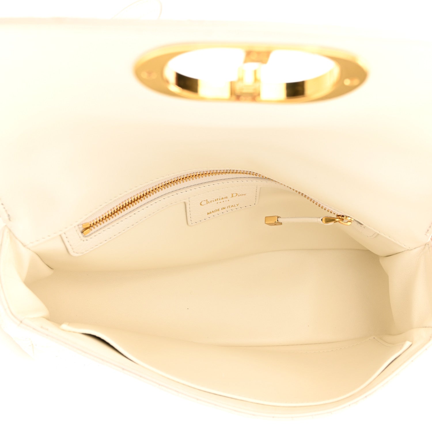 Christian Dior Supple Calfskin Cannage Medium Caro Bag Ivory 5 of 10