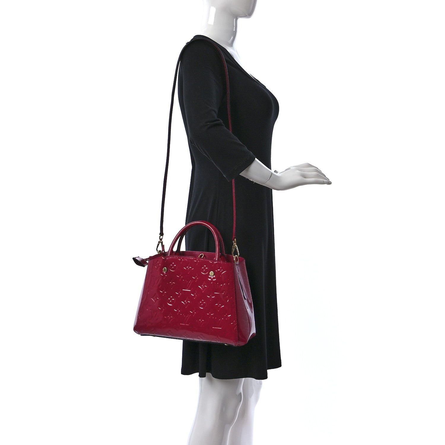 Louis Vuitton Vernis Montaigne BB Rose Indien 3 of 9