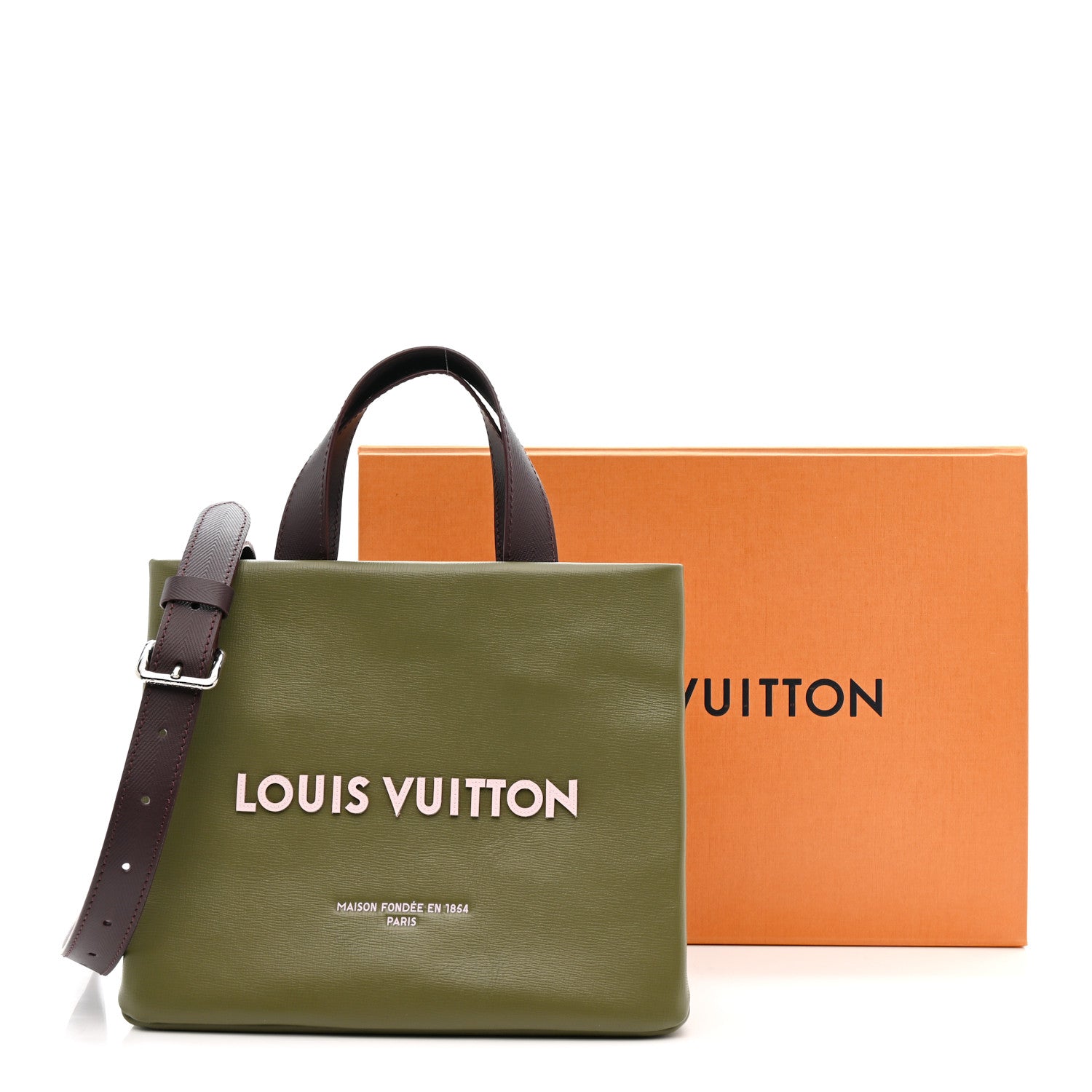 Louis Vuitton Calfskin Mini Shopper Tote Khaki Green 10 of 10