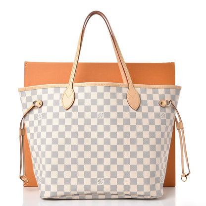 Louis Vuitton Damier Azur Neo Neverfull MM Rose Ballerine 10 of 10