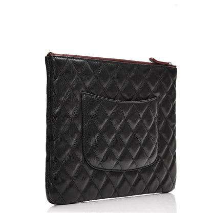 Chanel Caviar Quilted Medium Cosmetic Case Black 3 of 8