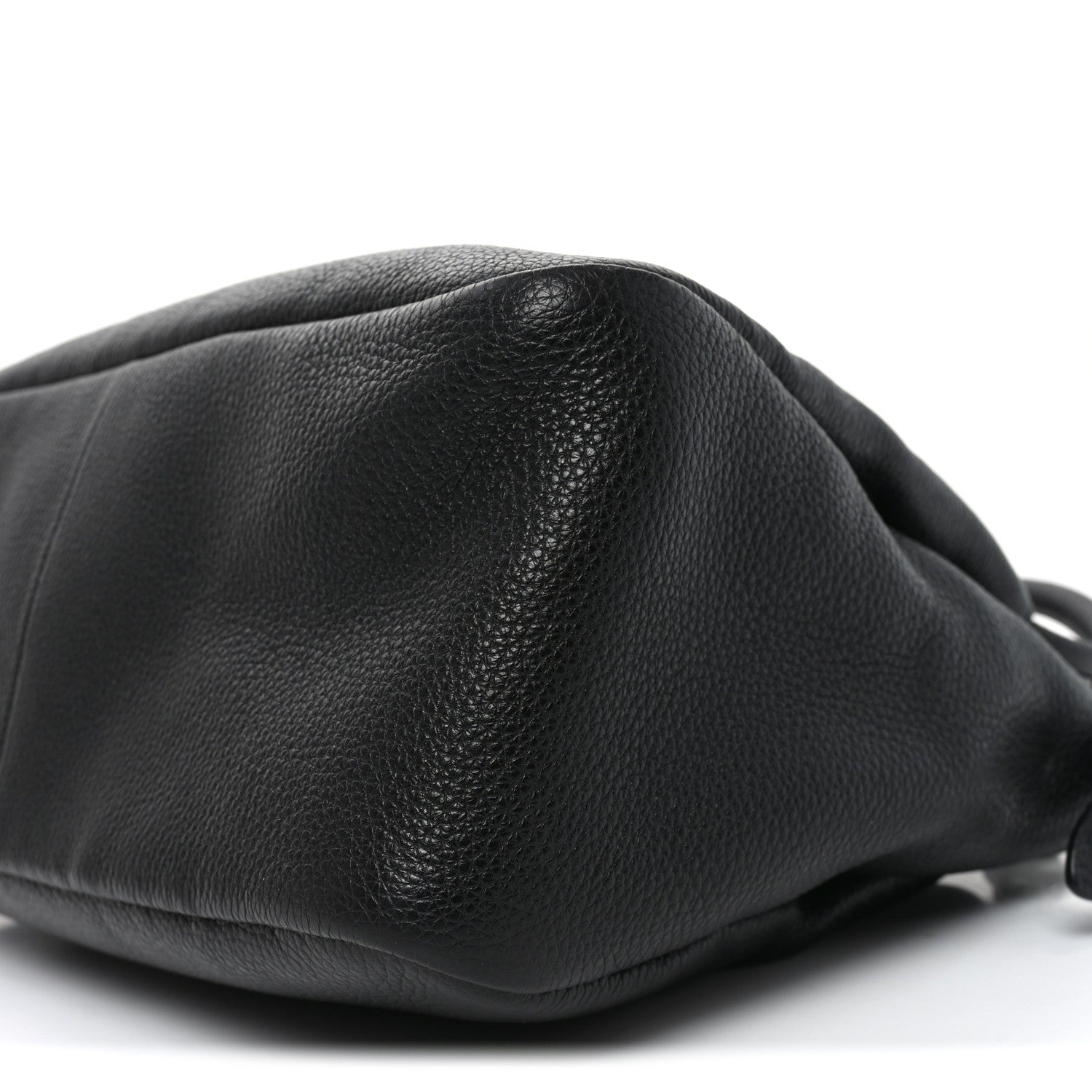 Prada Vitello Daino Soft Medium Zippered Top Handle Bag Black