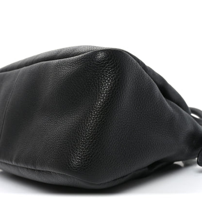 Prada Vitello Daino Soft Medium Zippered Top Handle Bag Black 9 of 9