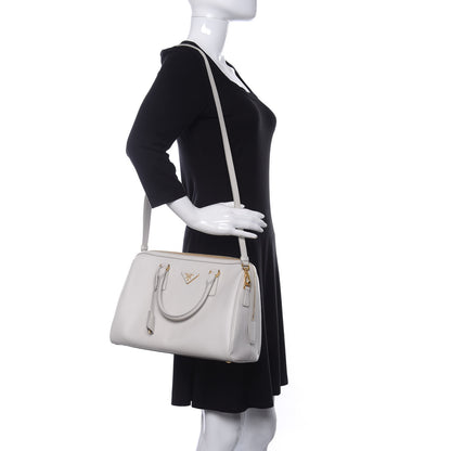Prada Saffiano Lux Bowler Bianco 2 of 11