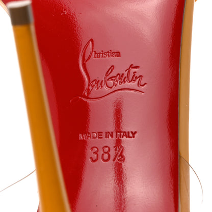 Christian Louboutin Patent PVC Jonatina 100 Sandals 38.5 Topaz Transparent 7 of 8