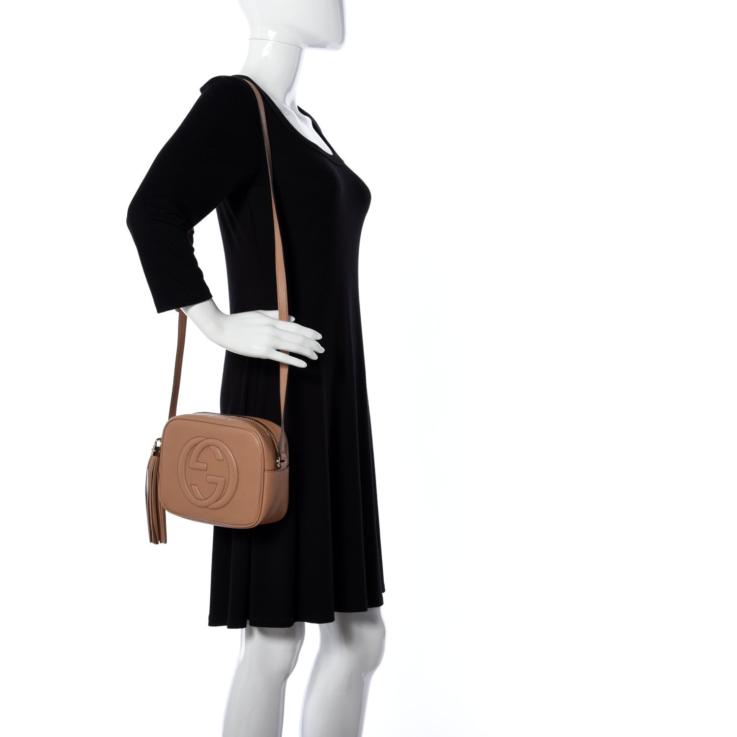 Gucci Pebbled Calfskin Small Soho Disco Bag Camelia 3 of 11