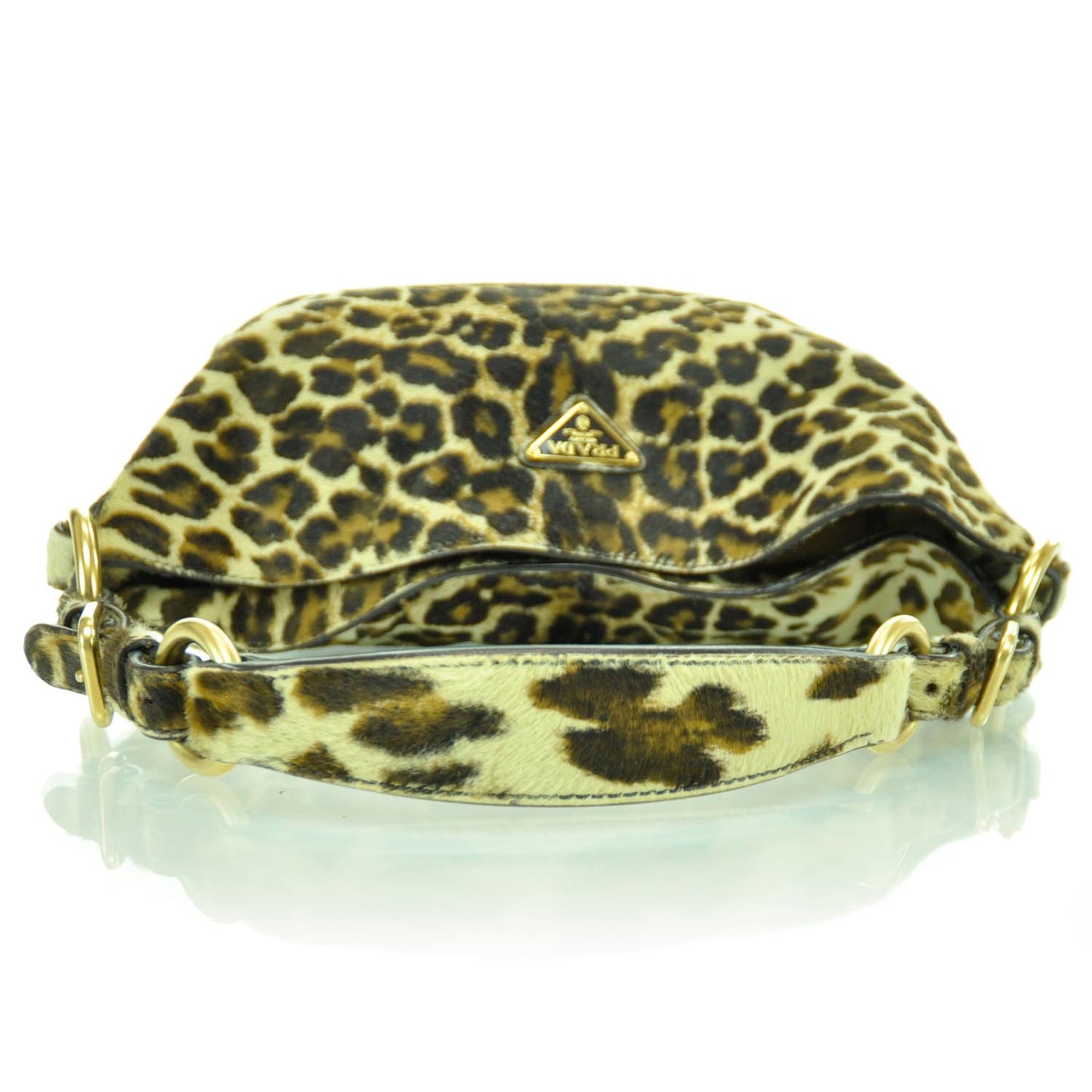 Calf Hair Leopard Print Shoulder Bag