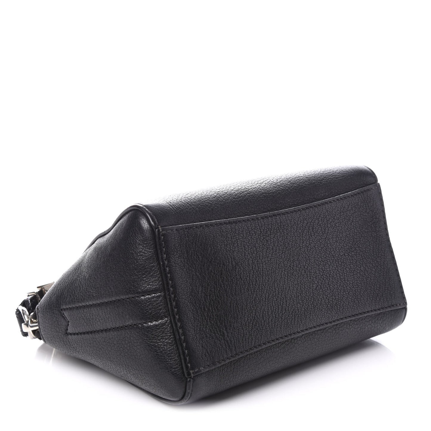 Sugar Goatskin Small Antigona Beauty Wristlet Black