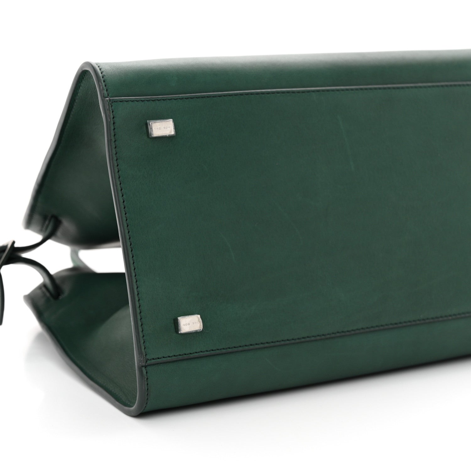 The Row Polished Saddle Calfskin Soft Margaux 12 Cyprus 8 of 12