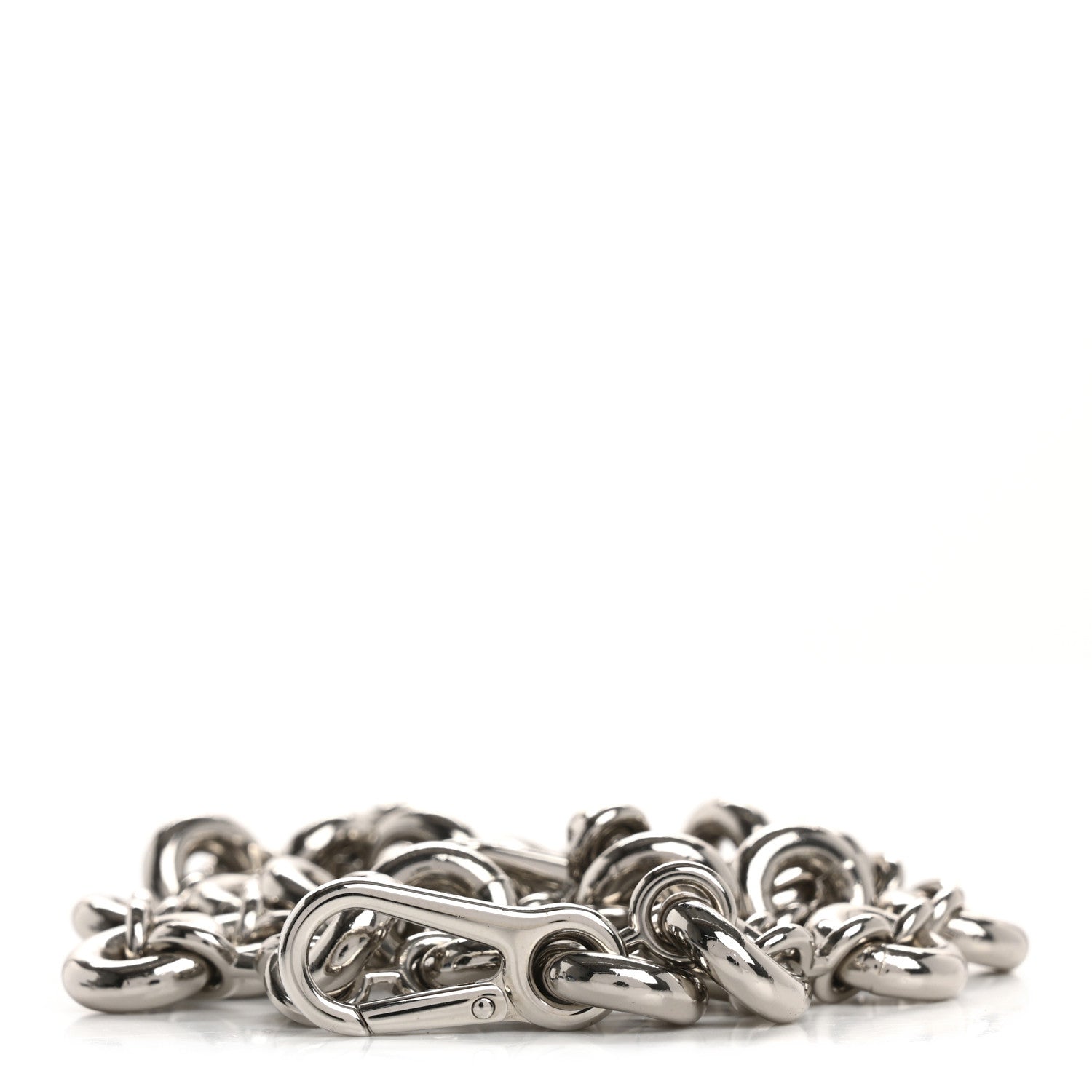 Loewe Aluminum Stainless Steel Donut Chain Shoulder Strap Silver 1 of 4
