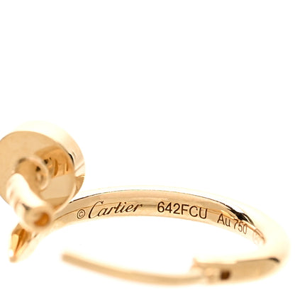Cartier 18K Yellow Gold Mini Juste Un Clou Hoop Earrings 4 of 5