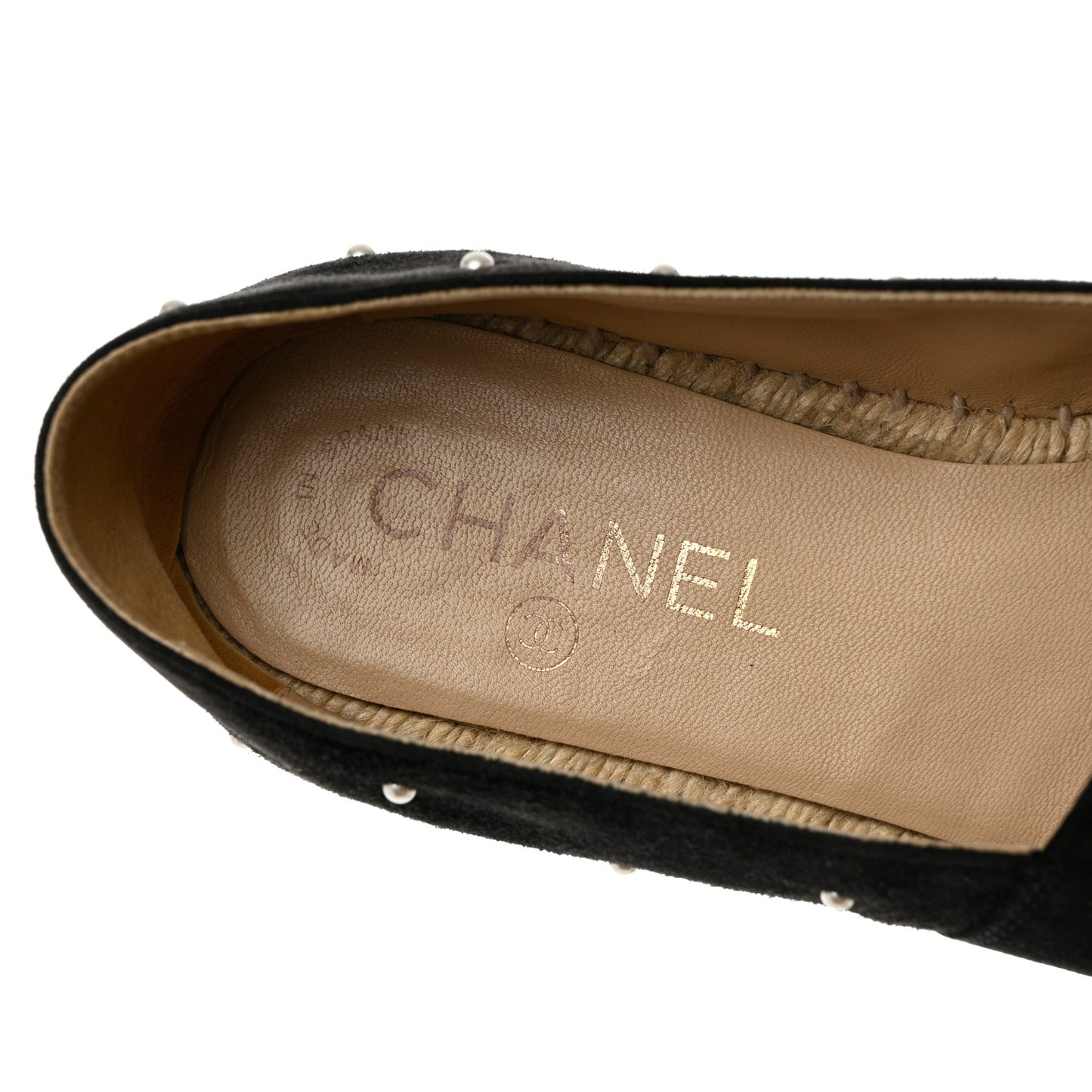 Suede Pearl CC Espadrilles 38 Black