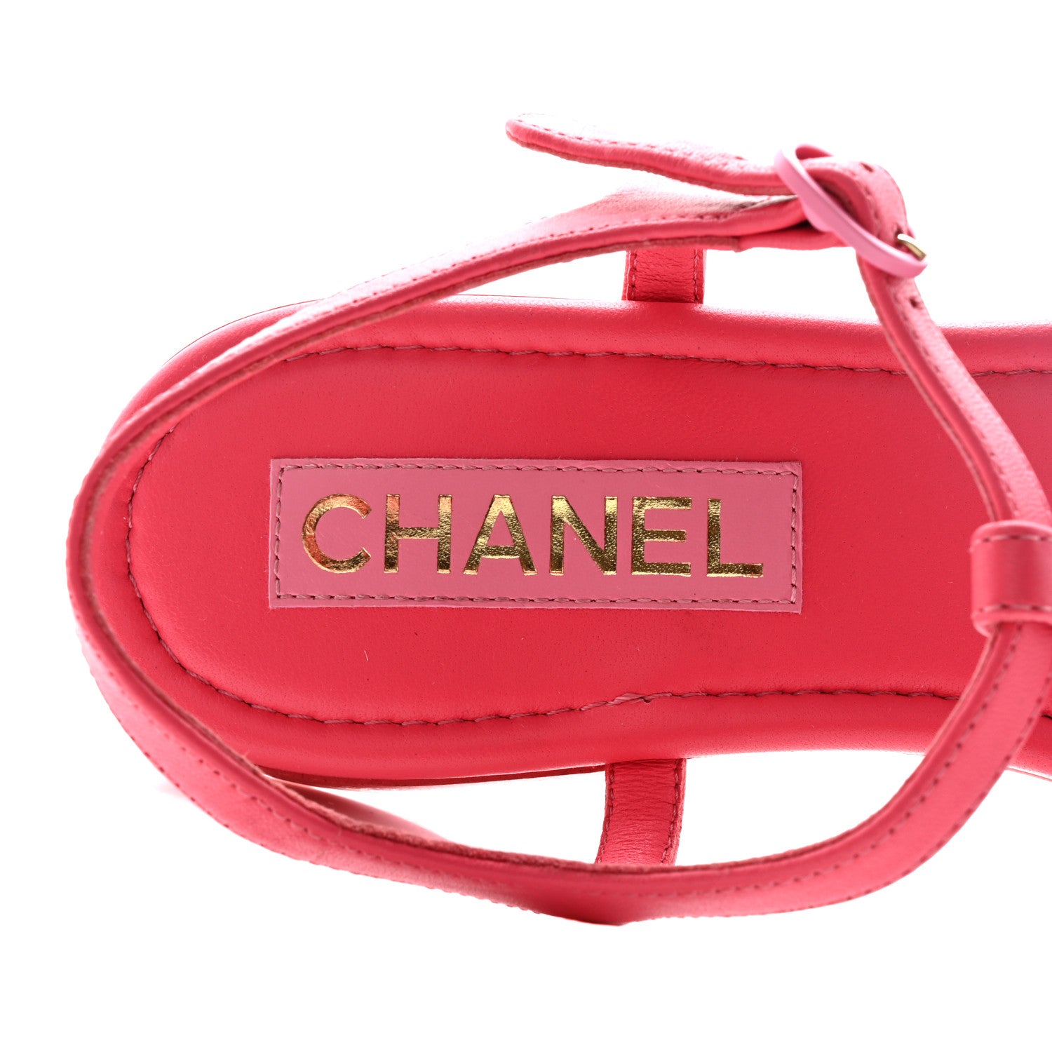 Chanel Lambskin CC Thong Sandals 40 Pink 7 of 9