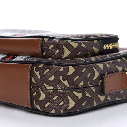 Burberry E-Canvas Monogram Stripe Camera Bag Bridle Brown 8 of 9