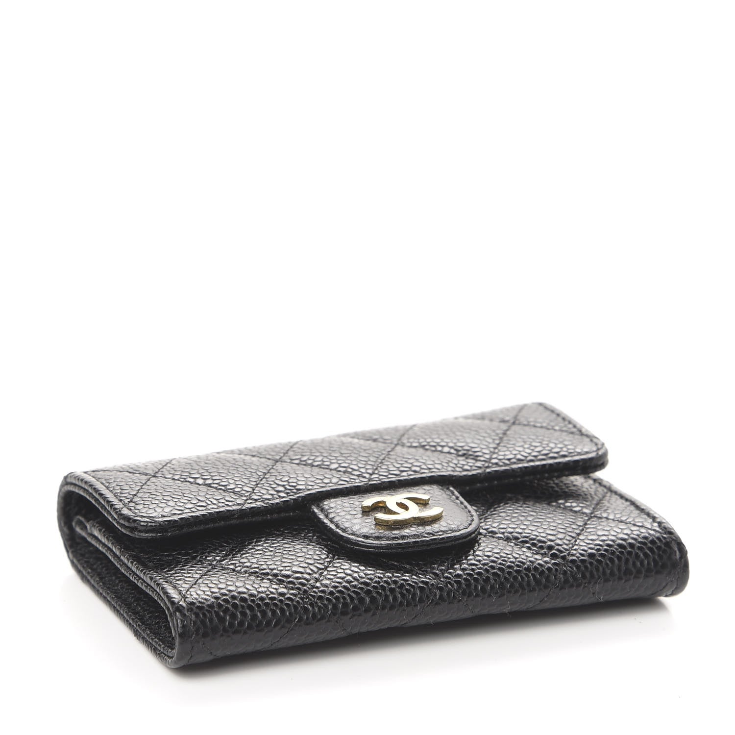 Chanel Caviar Quilted Flap Card Holder Black 4 of 9