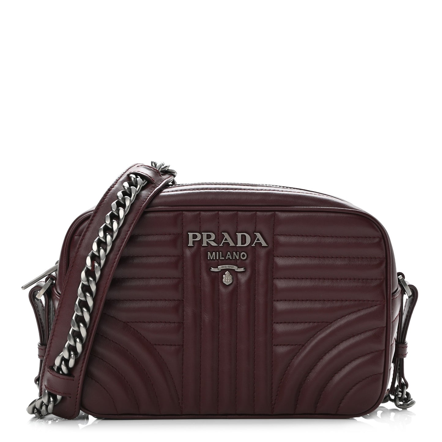 Soft Calfskin Impunture Diagramme Camera Bag Granato