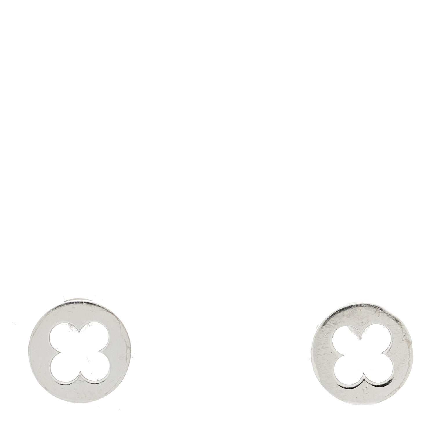 Louis Vuitton 18K White Gold Empreinte Ear Studs Earrings 1 of 4