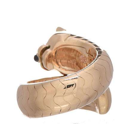 Cartier 18K Yellow Gold Tsavorite Onyx Panthère De Bypass Ring 54 6.75 3 of 6