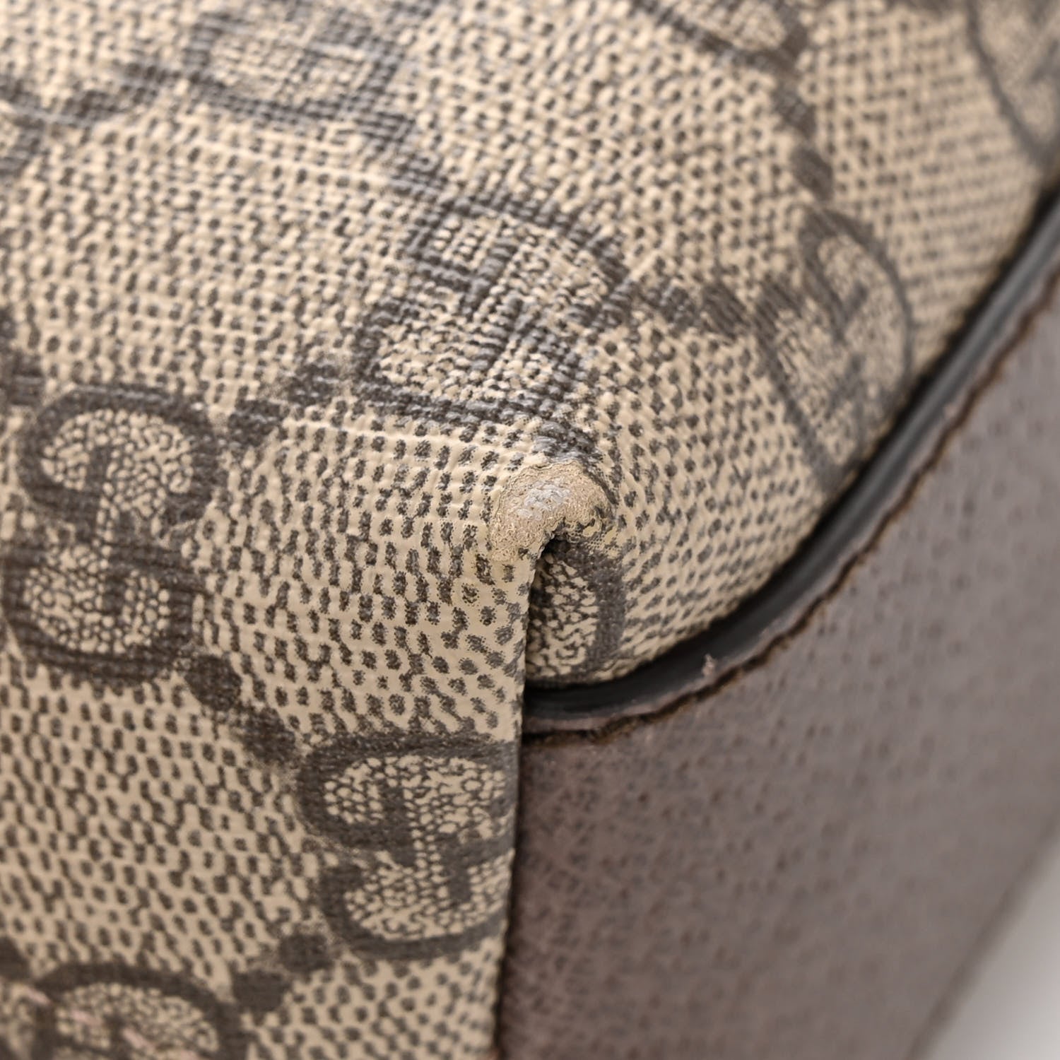 Gucci GG Supreme Monogram Textured Dollar Calfskin Web Small Ophidia Dome Shoulder Bag Beige Ebony New Acero 11 of 13