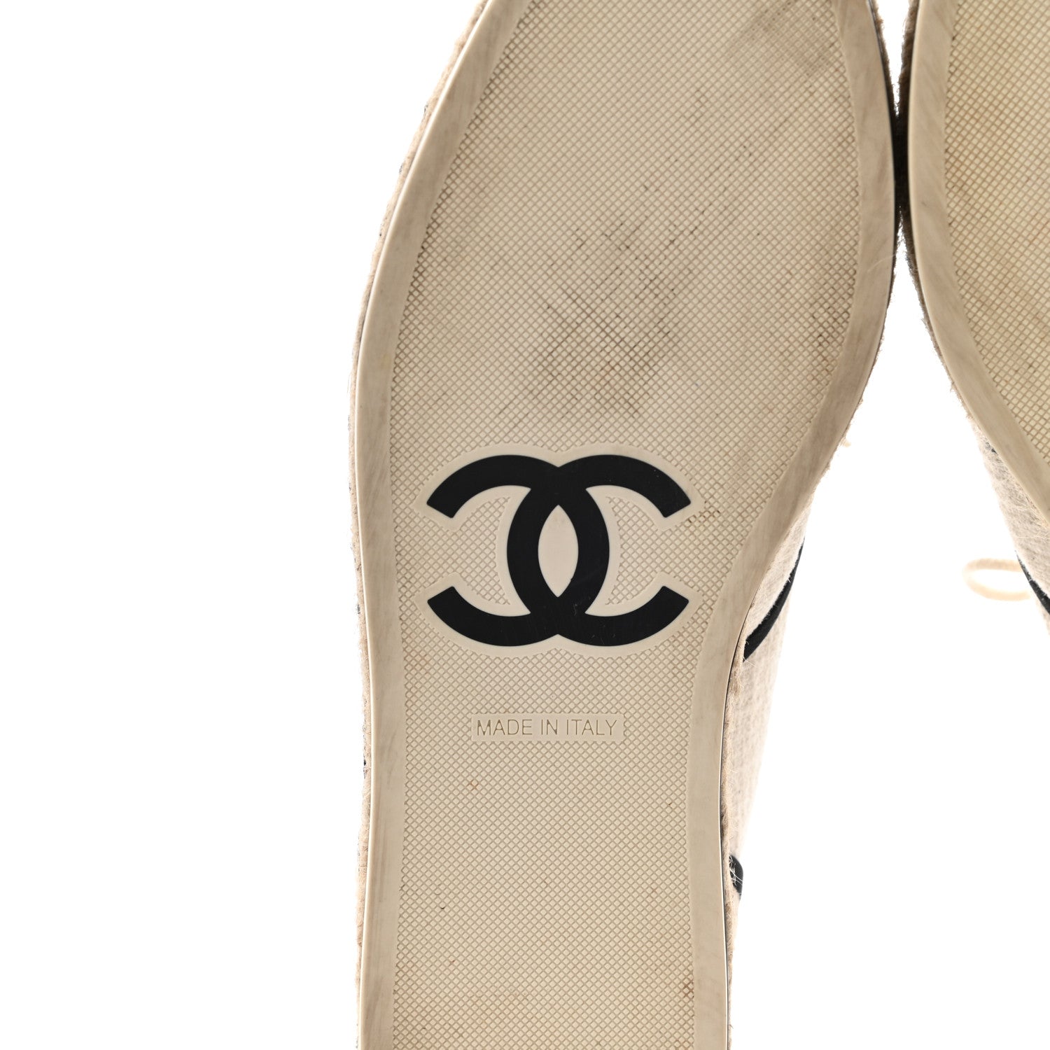 Chanel Cotton Lace Up Espadrilles 37 Light Beige 6 of 8