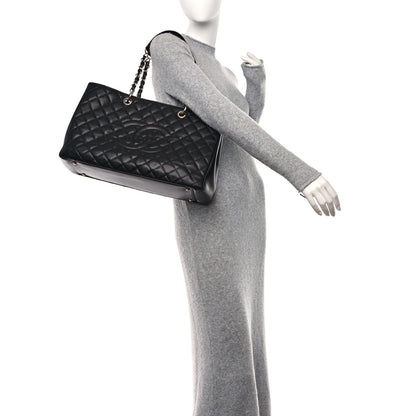 Chanel Caviar Quilted XL Grand Shopping Tote GST Black 2 of 13
