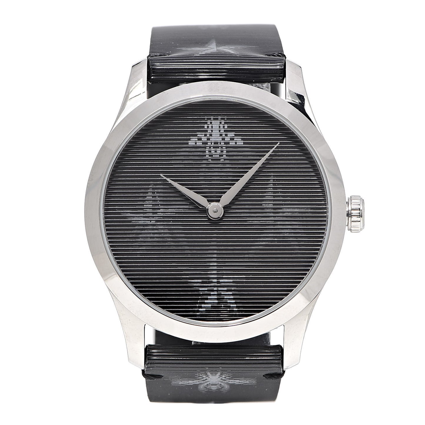 Stainless Steel Calfskin 38mm G-Timeless Bee Star Hologram Quartz Watch Black
