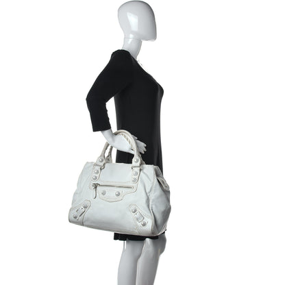 Balenciaga Agneau Giant Brogues Hardware Mid Day White 2 of 29